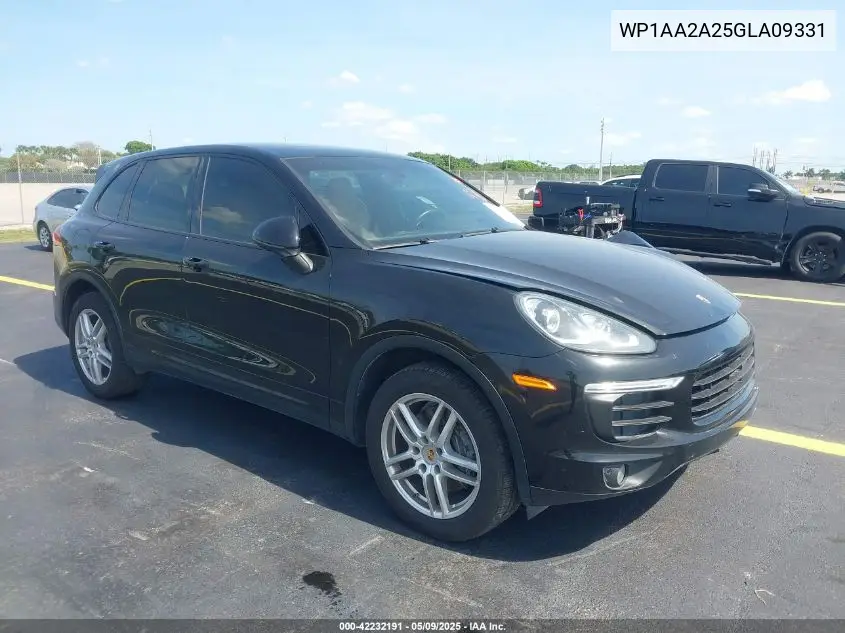 2016 Porsche Cayenne VIN: WP1AA2A25GLA09331 Lot: 42232191