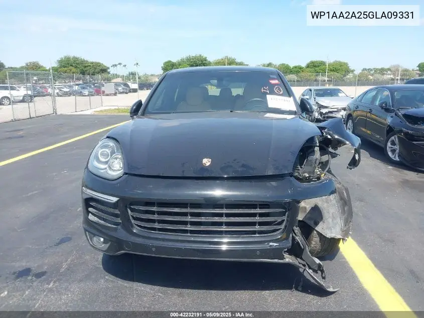 2016 Porsche Cayenne VIN: WP1AA2A25GLA09331 Lot: 42232191