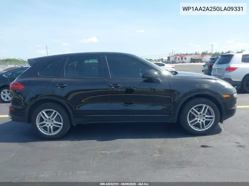 2016 Porsche Cayenne VIN: WP1AA2A25GLA09331 Lot: 42232191