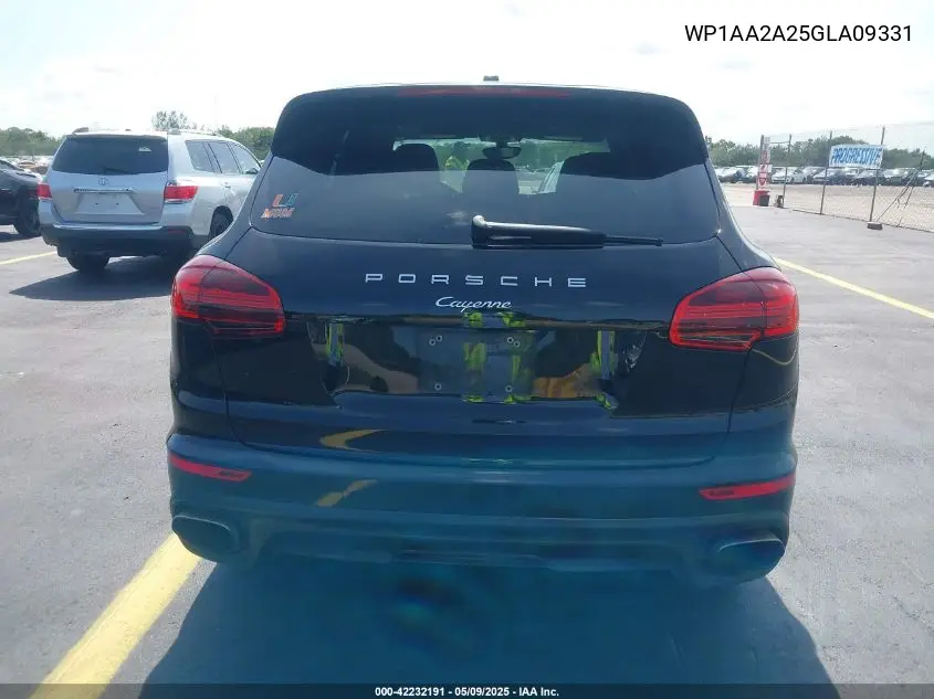 2016 Porsche Cayenne VIN: WP1AA2A25GLA09331 Lot: 42232191