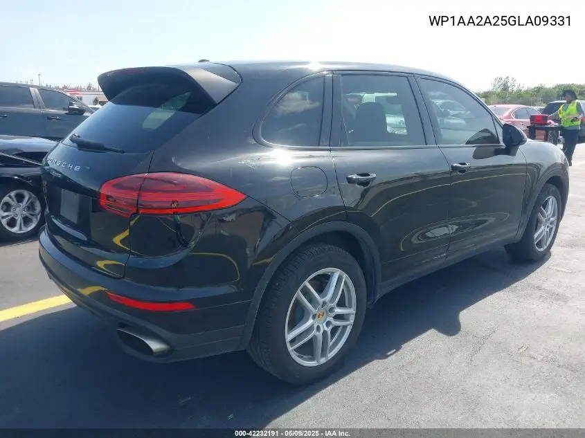 2016 Porsche Cayenne VIN: WP1AA2A25GLA09331 Lot: 42232191