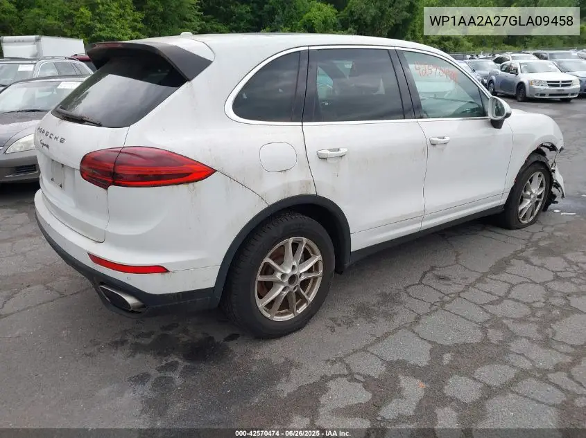 2016 Porsche Cayenne VIN: WP1AA2A27GLA09458 Lot: 42570474