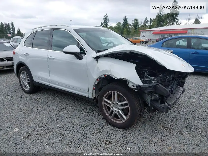 2016 Porsche Cayenne VIN: WP1AA2A22GKA14900 Lot: 42588576