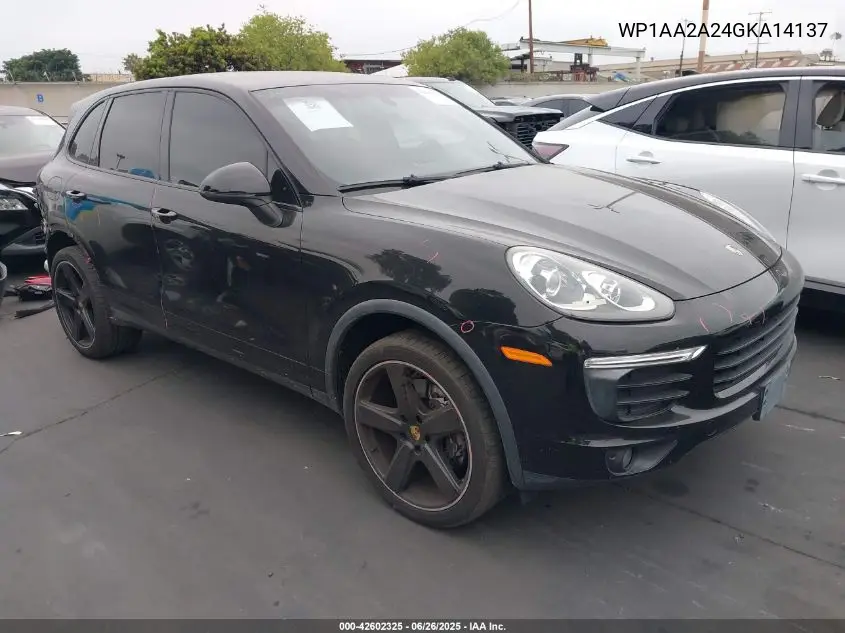 2016 Porsche Cayenne VIN: WP1AA2A24GKA14137 Lot: 42602325