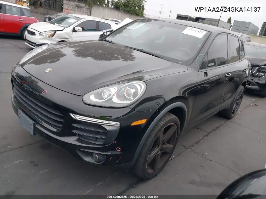 2016 Porsche Cayenne VIN: WP1AA2A24GKA14137 Lot: 42602325