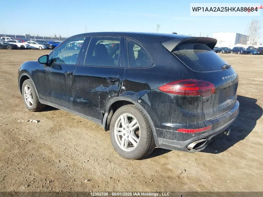 2017 Porsche Cayenne VIN: WP1AA2A25HKA88684 Lot: 12302708