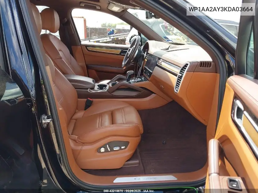 2019 Porsche Cayenne VIN: WP1AA2AY3KDA03664 Lot: 42210870