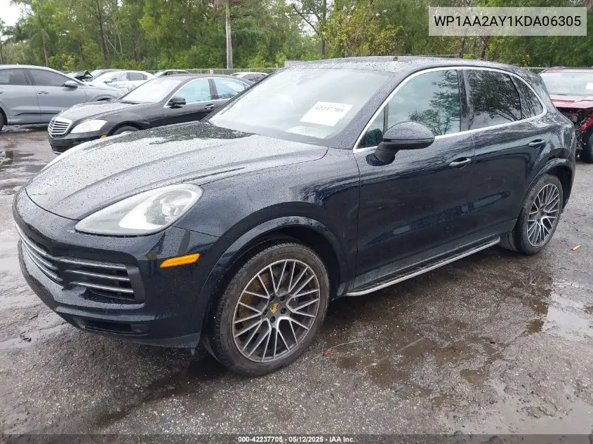 2019 Porsche Cayenne VIN: WP1AA2AY1KDA06305 Lot: 42237705