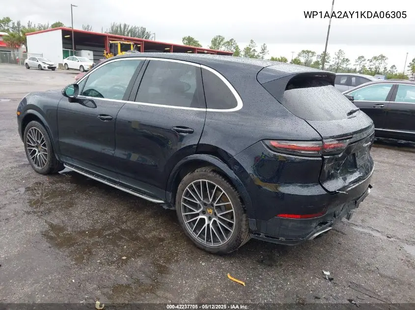 2019 Porsche Cayenne VIN: WP1AA2AY1KDA06305 Lot: 42237705