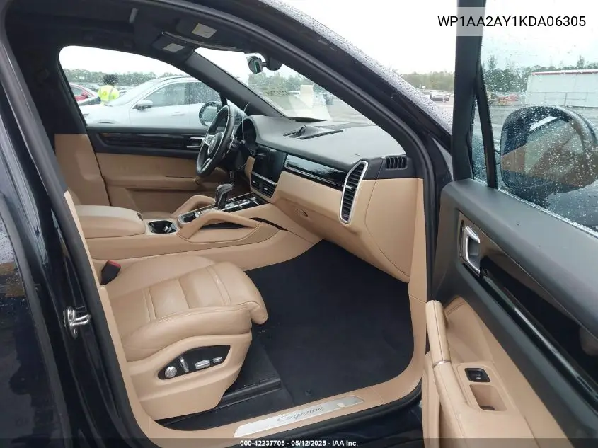 2019 Porsche Cayenne VIN: WP1AA2AY1KDA06305 Lot: 42237705