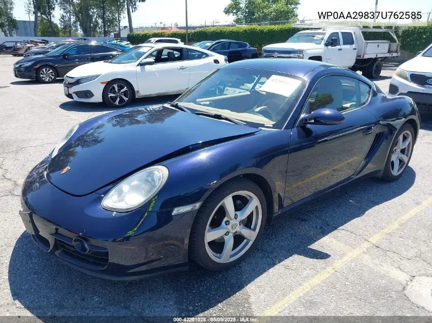2007 Porsche Cayman VIN: WP0AA29837U762585 Lot: 42201028