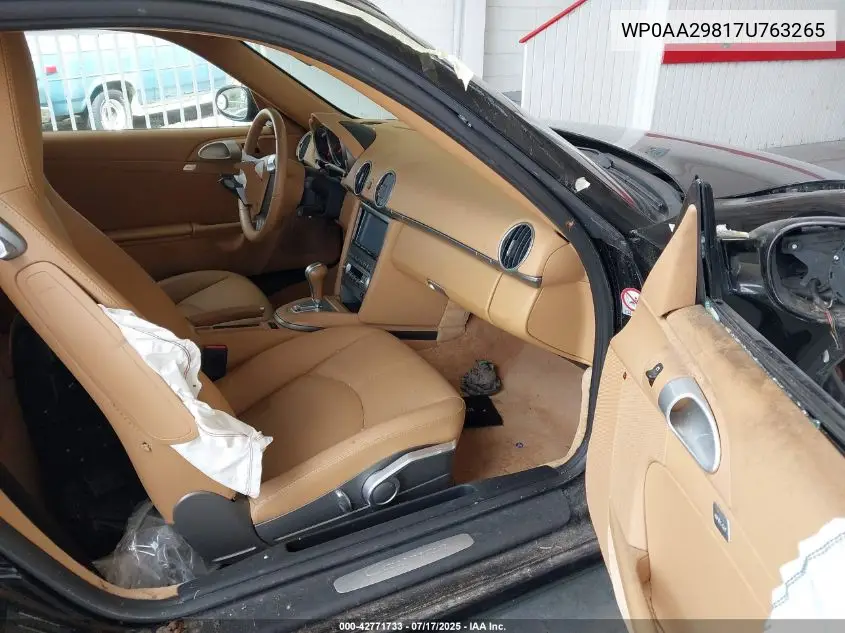 2007 Porsche Cayman VIN: WP0AA29817U763265 Lot: 42771733