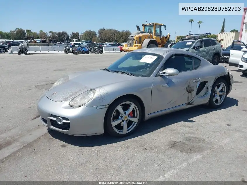 2008 Porsche Cayman S VIN: WP0AB29828U782793 Lot: 42543202
