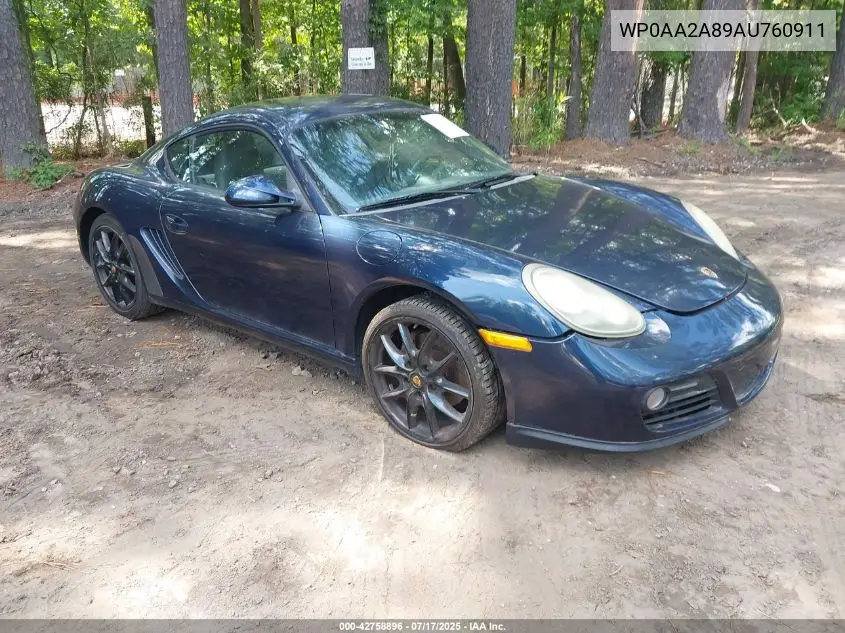 2010 Porsche Cayman VIN: WP0AA2A89AU760911 Lot: 42758896