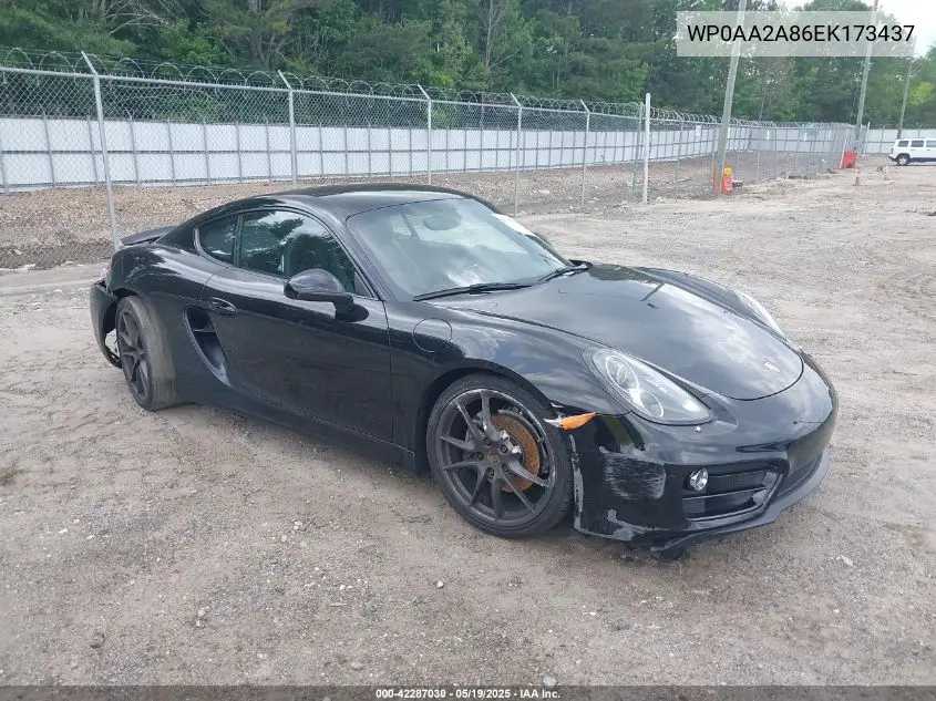 2014 Porsche Cayman VIN: WP0AA2A86EK173437 Lot: 42287030