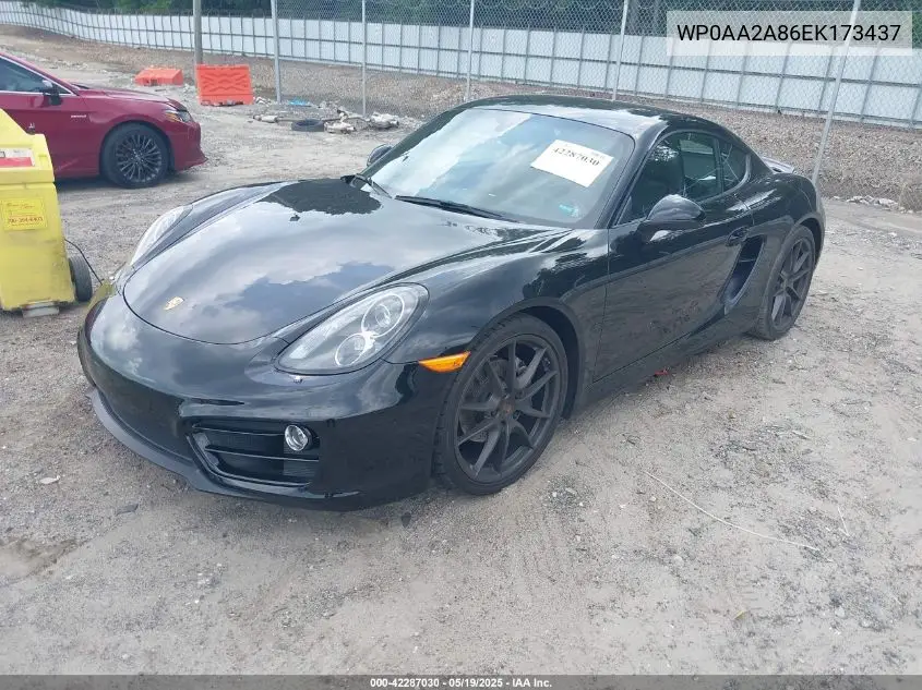 2014 Porsche Cayman VIN: WP0AA2A86EK173437 Lot: 42287030