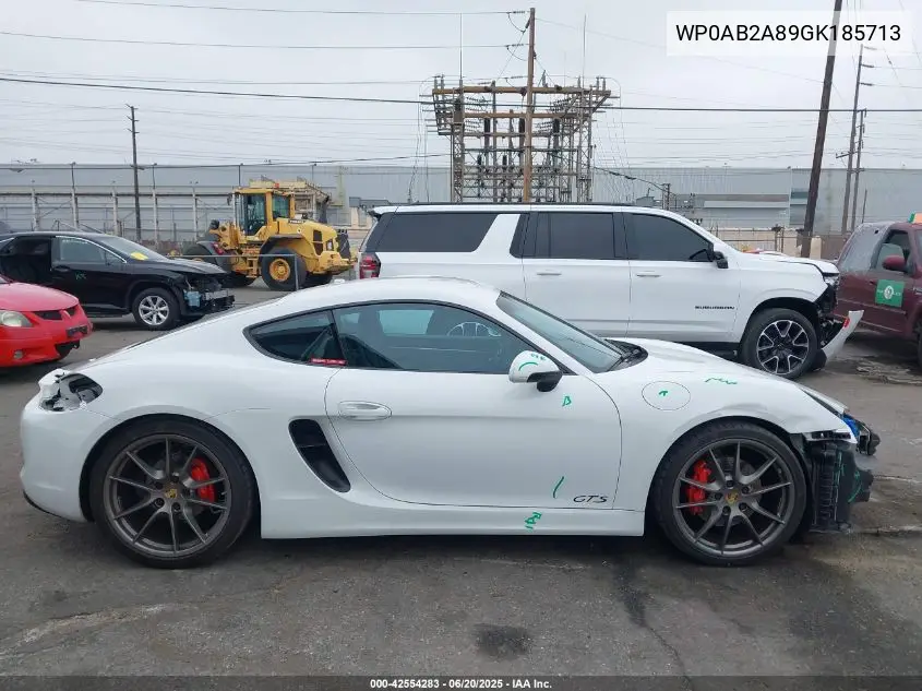 2016 Porsche Cayman Gts/S VIN: WP0AB2A89GK185713 Lot: 42554283