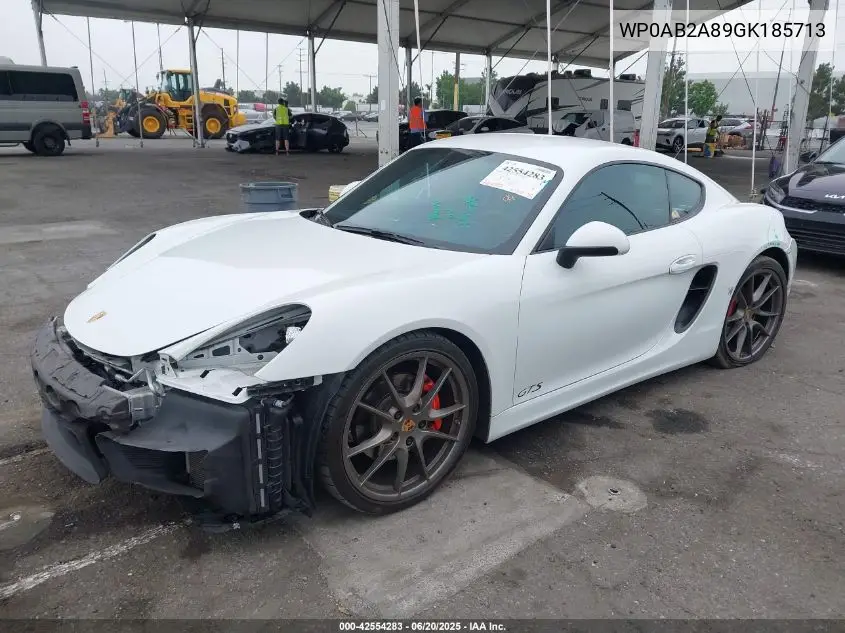 2016 Porsche Cayman Gts/S VIN: WP0AB2A89GK185713 Lot: 42554283