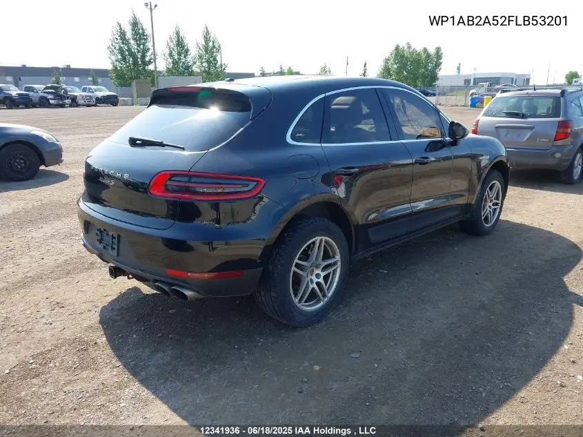 2015 Porsche Macan S VIN: WP1AB2A52FLB53201 Lot: 12341936