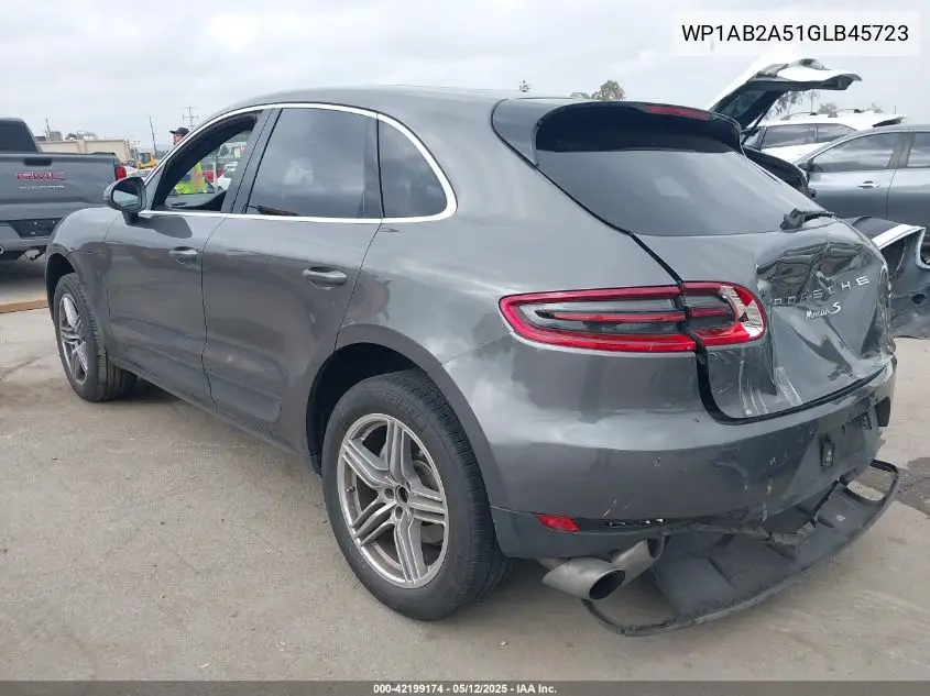 2016 Porsche Macan S VIN: WP1AB2A51GLB45723 Lot: 42199174