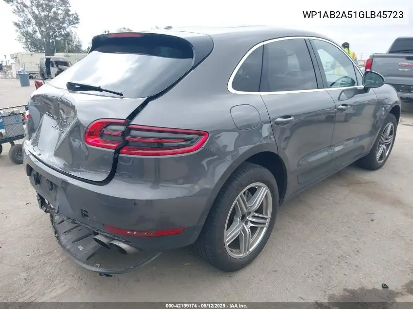2016 Porsche Macan S VIN: WP1AB2A51GLB45723 Lot: 42199174