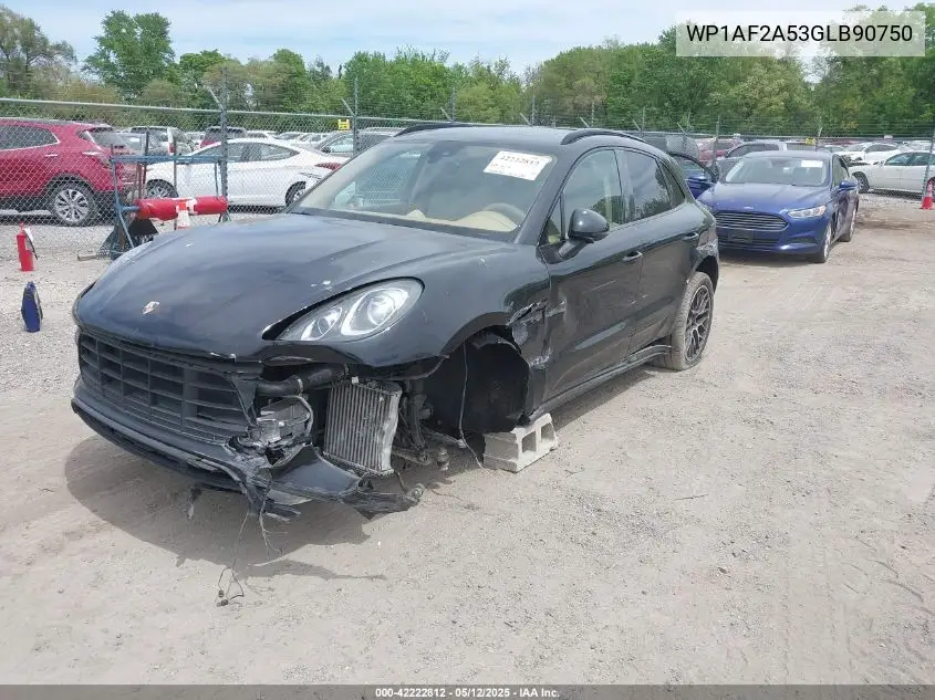 2016 Porsche Macan Turbo VIN: WP1AF2A53GLB90750 Lot: 42222812