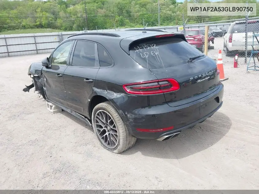 2016 Porsche Macan Turbo VIN: WP1AF2A53GLB90750 Lot: 42222812