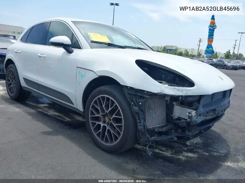 2016 Porsche Macan S VIN: WP1AB2A52GLB45696 Lot: 42587302