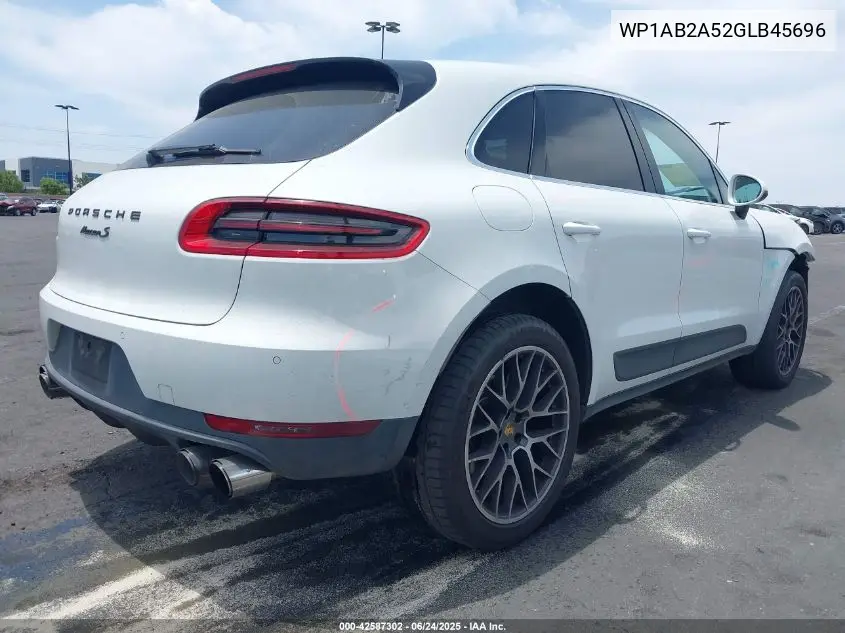 2016 Porsche Macan S VIN: WP1AB2A52GLB45696 Lot: 42587302