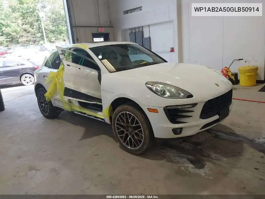2016 Porsche Macan S VIN: WP1AB2A50GLB50914 Lot: 42603582