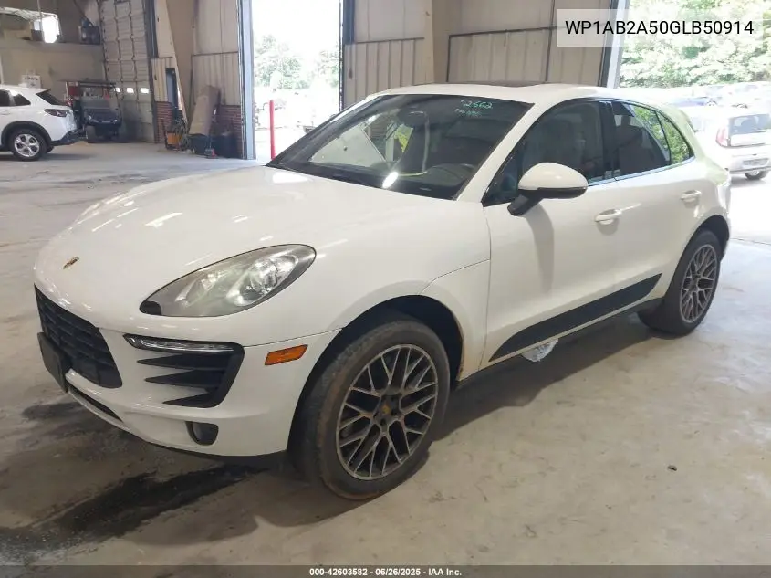 2016 Porsche Macan S VIN: WP1AB2A50GLB50914 Lot: 42603582