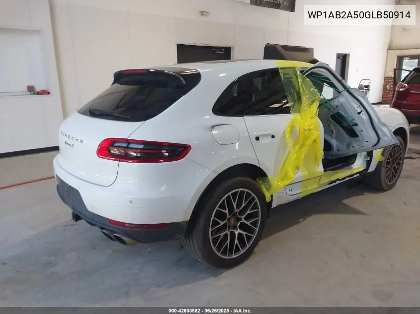 2016 Porsche Macan S VIN: WP1AB2A50GLB50914 Lot: 42603582