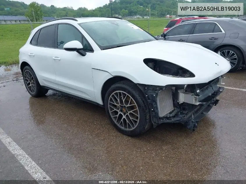 2017 Porsche Macan S VIN: WP1AB2A50HLB19003 Lot: 42212299