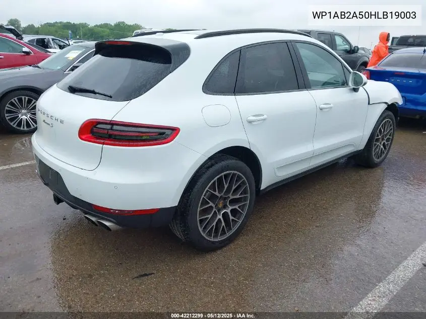 2017 Porsche Macan S VIN: WP1AB2A50HLB19003 Lot: 42212299