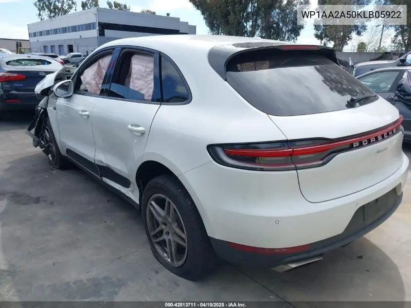 2019 Porsche Macan VIN: WP1AA2A50KLB05922 Lot: 42013711