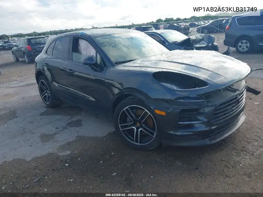 2019 Porsche Macan S VIN: WP1AB2A53KLB31749 Lot: 42355142