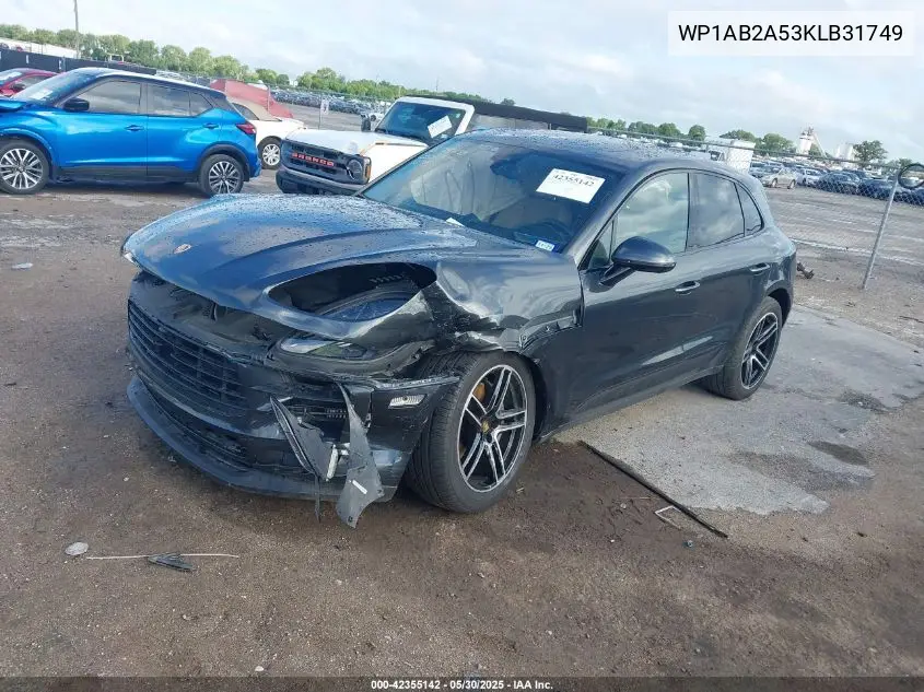 2019 Porsche Macan S VIN: WP1AB2A53KLB31749 Lot: 42355142