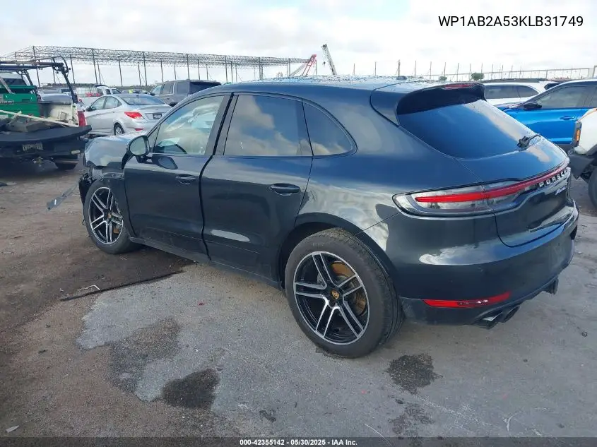 2019 Porsche Macan S VIN: WP1AB2A53KLB31749 Lot: 42355142
