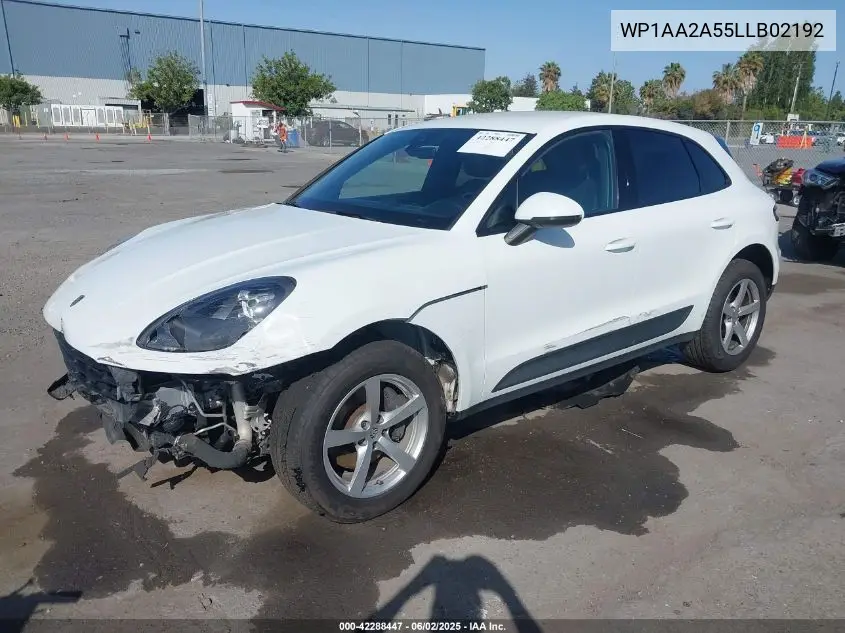 2020 Porsche Macan VIN: WP1AA2A55LLB02192 Lot: 42288447