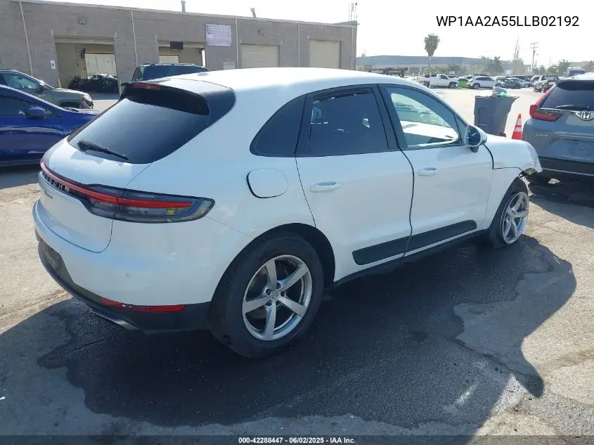 2020 Porsche Macan VIN: WP1AA2A55LLB02192 Lot: 42288447