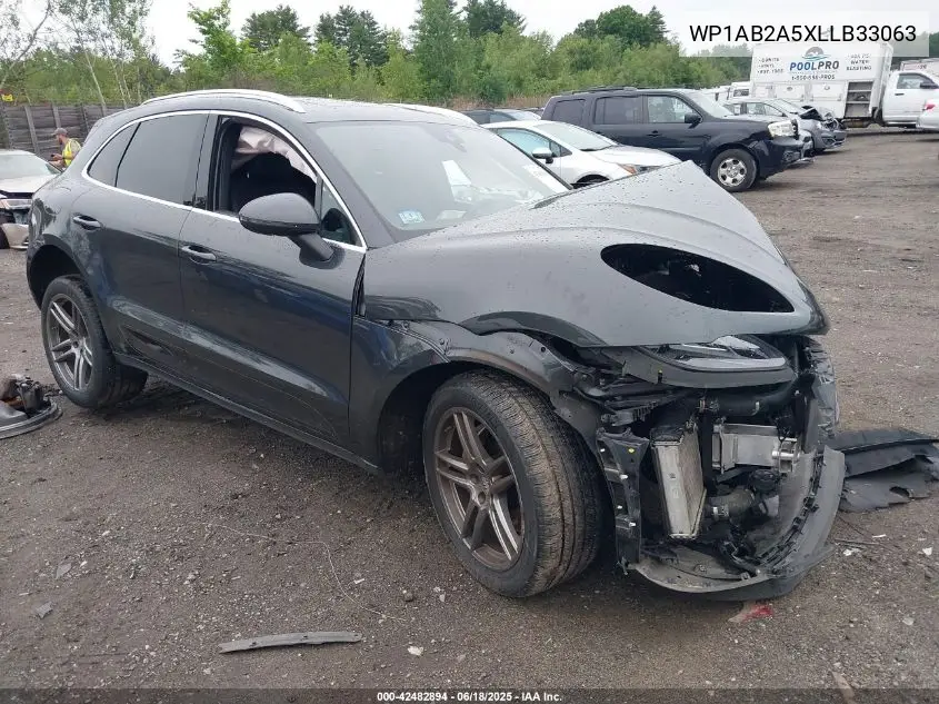 2020 Porsche Macan S VIN: WP1AB2A5XLLB33063 Lot: 42482894