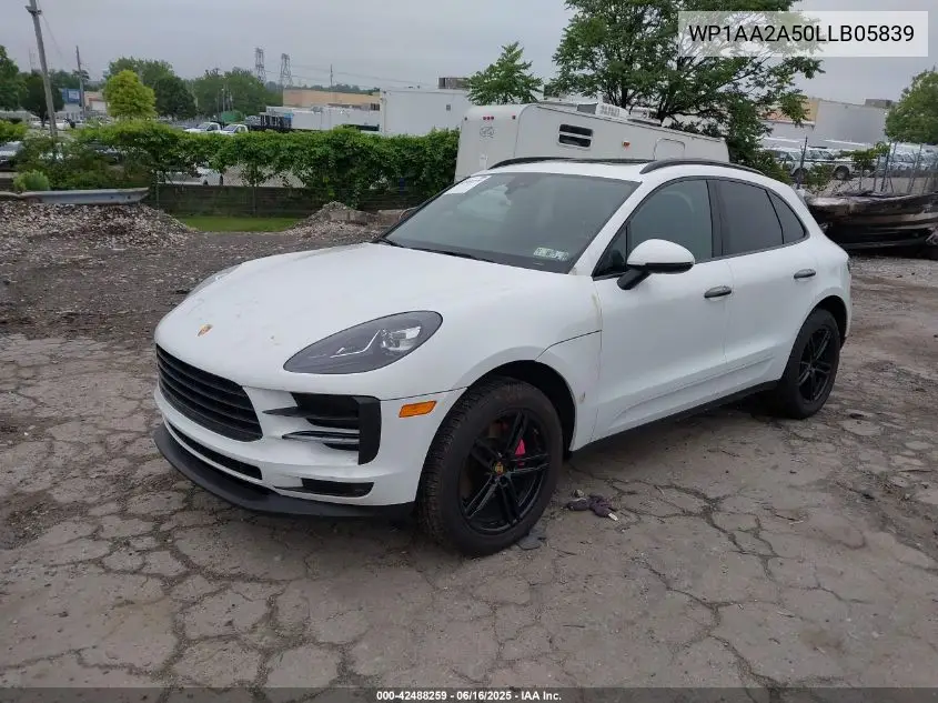 2020 Porsche Macan VIN: WP1AA2A50LLB05839 Lot: 42488259