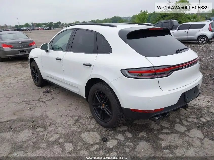2020 Porsche Macan VIN: WP1AA2A50LLB05839 Lot: 42488259