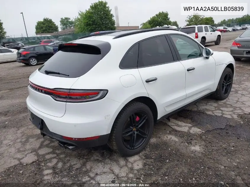 2020 Porsche Macan VIN: WP1AA2A50LLB05839 Lot: 42488259