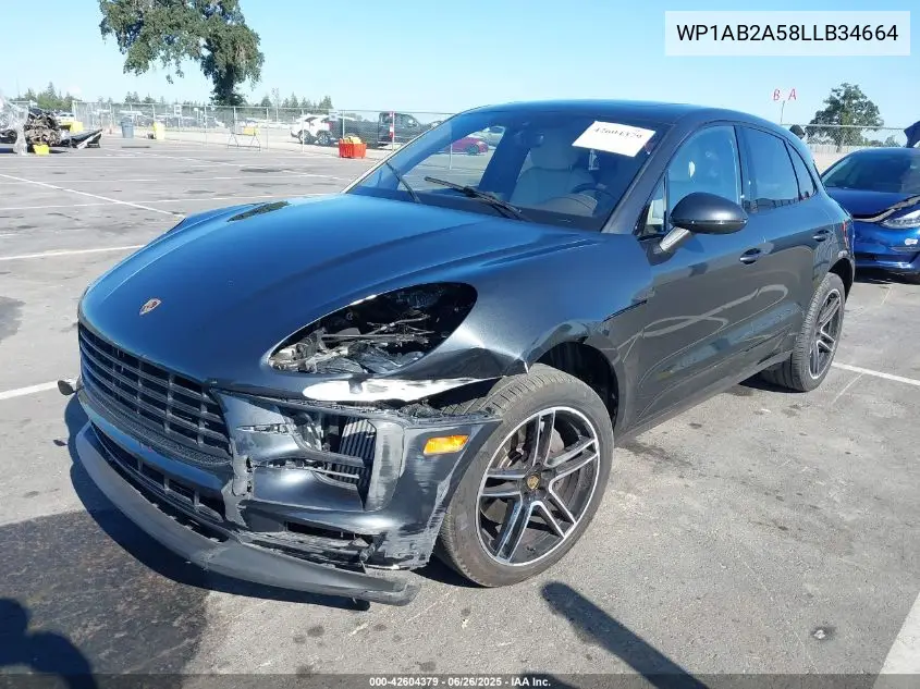 2020 Porsche Macan S VIN: WP1AB2A58LLB34664 Lot: 42604379