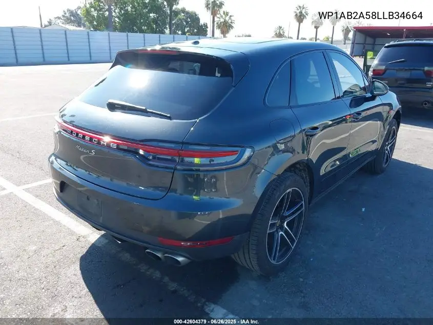 2020 Porsche Macan S VIN: WP1AB2A58LLB34664 Lot: 42604379