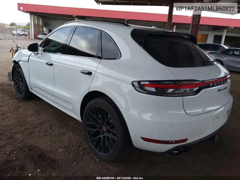 2021 Porsche Macan Turbo VIN: WP1AF2A51MLB60822 Lot: 42256105