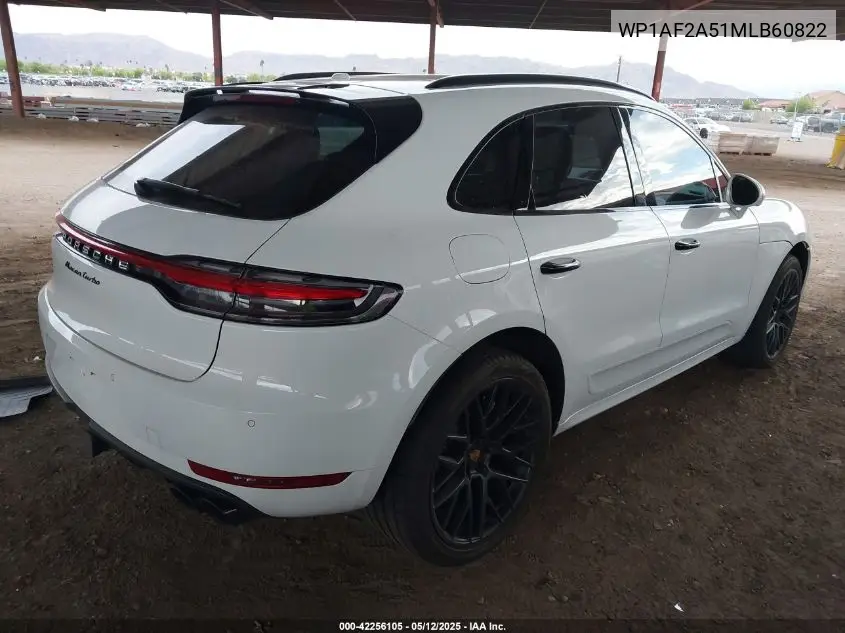 2021 Porsche Macan Turbo VIN: WP1AF2A51MLB60822 Lot: 42256105