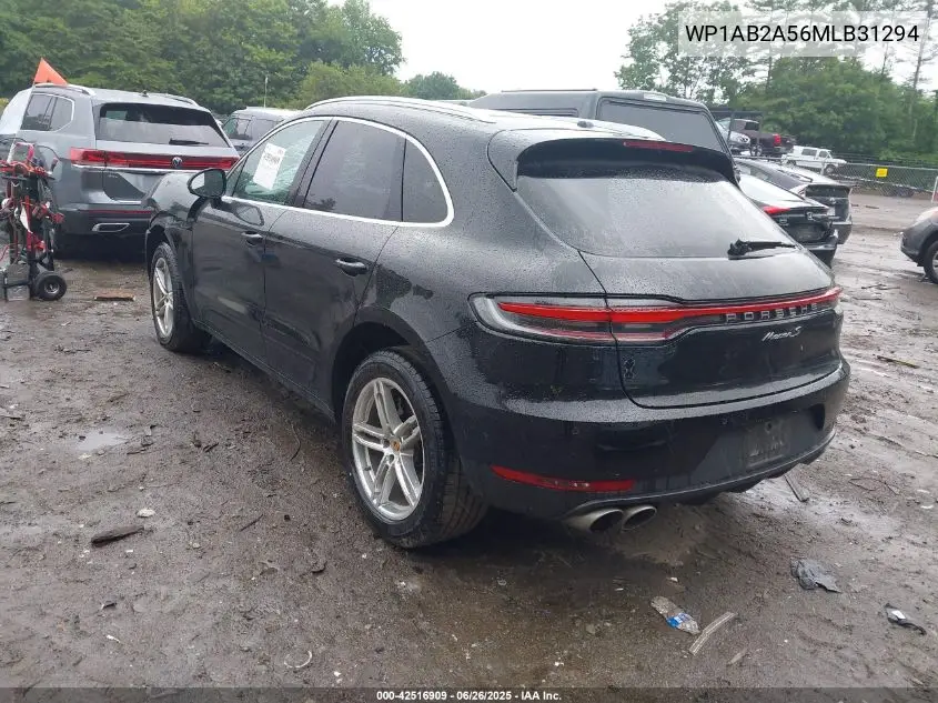 2021 Porsche Macan S VIN: WP1AB2A56MLB31294 Lot: 42516909