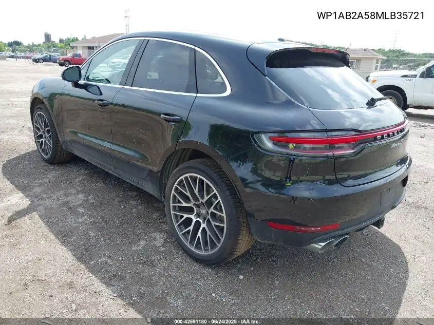 2021 Porsche Macan S VIN: WP1AB2A58MLB35721 Lot: 42591180